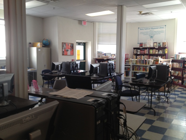 This is the job club room at the YWCA of Greater Harrisburg. It is one of the many services the YWCA offers to homeless veterans, where homeless veterans can work in the online computer lab to find employment.